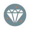 Graphic of a diamond gemstone.